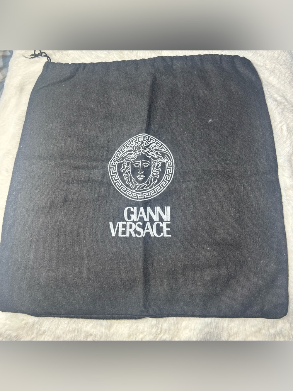Versace Black and White Travel/Dust Bag with Medusa Logo